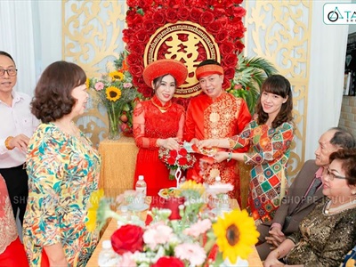 Chữ gỗ Song Hỷ tròn - Wedding nhiều kiểu [Gỗ nhẹ - Sơn thủ công] ĐK 30-40cm CHU-GO-23